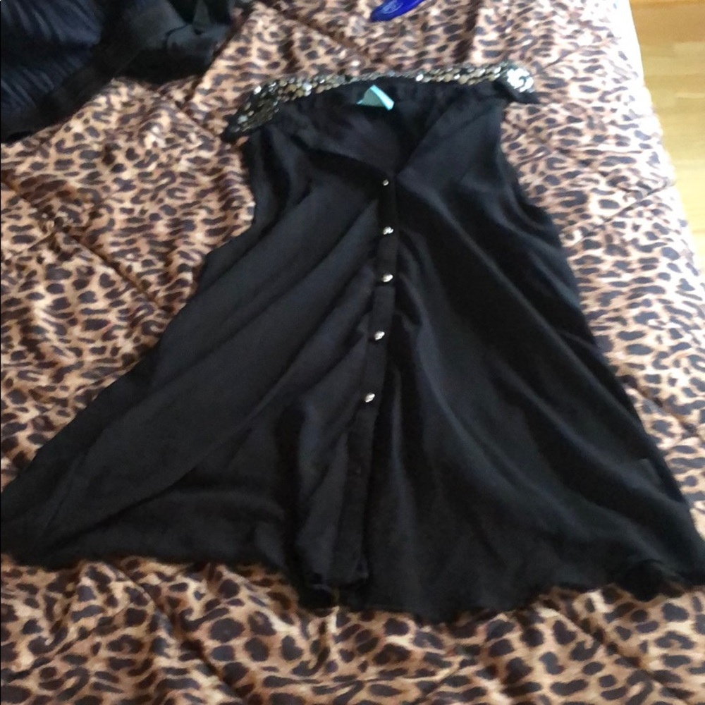 Beaded sheer blouse